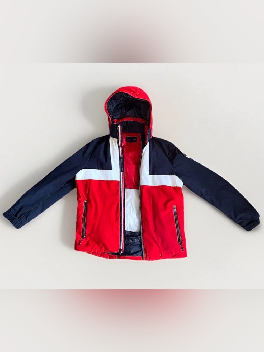 Tommy Hilfiger Rare Colorblock Hooded Winter Jacket - Never Worn